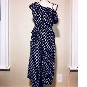 Black & White Cropped Jumpsuit